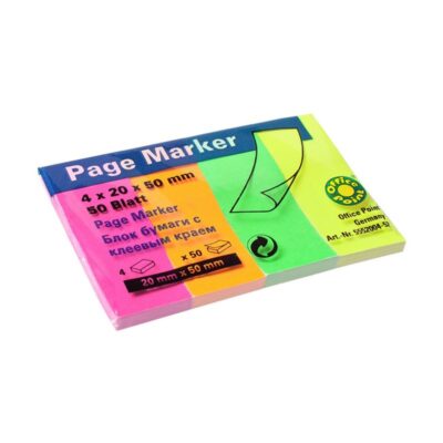 ΣΕΛΙΔΟΔΕΙΚΤΕΣ OFFICE POINT 4 ΧΡΩΜΑΤΩΝ ΧΑΡΤΙΝΟ 20mmx50mm 50 φυλ.