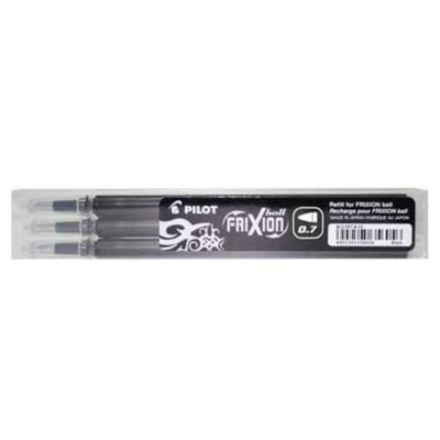 ΑΝΤΑΛΛΑΚΤΙΚΑ ΣΤΥΛΟ PILOT FRIXION BALL & BALL CLICKER 0.7mm ΜΑΥΡΟ (3 τμχ)