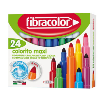 ΜΑΡΚΑΔΟΡΟΙ FIBRACOLOR COLORITO MAXI 6mm (24 τμχ) (10630SW024SC)