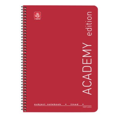 ΤΕΤΡΑΔΙΟ ΣΠΙΡΑΛ ACADEMY Α4 2 ΘΕΜ. ΚΟΚΚΙΝΟ