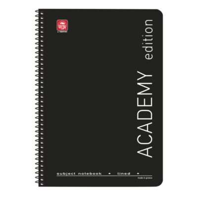 ΤΕΤΡΑΔΙΟ ΣΠΙΡΑΛ ACADEMY Α4 4 ΘΕΜ. ΜΑΥΡΟ