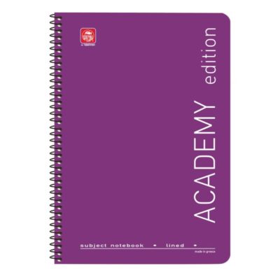 ΤΕΤΡΑΔΙΟ ΣΠΙΡΑΛ ACADEMY 17Χ25 5 ΘΕΜ. ΜΩΒ