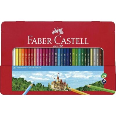 ΞΥΛΟΜΠΟΓΙΕΣ FABER-CASTELL (36 τμχ) ΜΕΤΑΛΛΙΚΗ ΚΑΣΕΤΙΝΑ (115886)