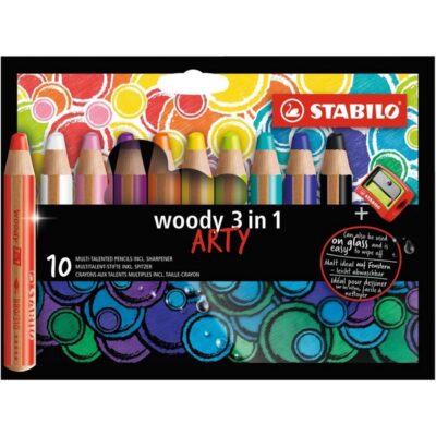 ΚΗΡΟΜΠΟΓΙΕΣ STABILO ARTY WOODY ΣΕΤ (10 τμχ) & ΞΥΣΤΡΑ - 880