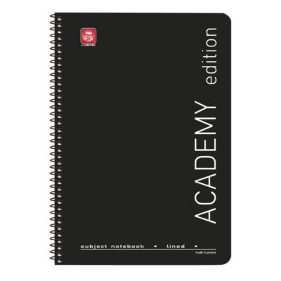 ΤΕΤΡΑΔΙΟ ΣΠΙΡΑΛ ACADEMY Α4 1 ΘΕΜ. ΜΑΥΡΟ