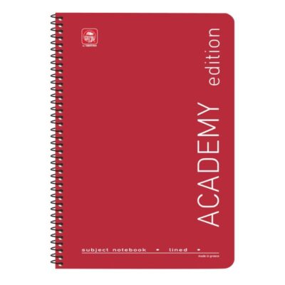 ΤΕΤΡΑΔΙΟ ΣΠΙΡΑΛ ACADEMY 17Χ25 1 ΘΕΜ. ΚΟΚΚΙΝΟ