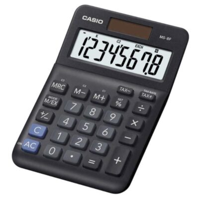 ΑΡΙΘΜΟΜΗΧΑΝΗ CASIO MS-8F 8 ΨΗΦΙΩΝ (ΗΛΙΟΥ/ΜΠΑΤΑΡΙΑΣ)