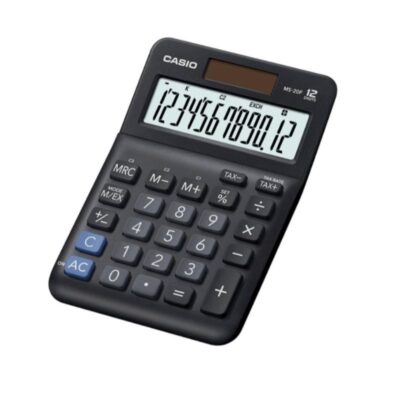 ΑΡΙΘΜΟΜΗΧΑΝΗ CASIO MS-20F 12 ΨΗΦΙΩΝ (ΗΛΙΟΥ/ΜΠΑΤΑΡΙΑΣ)