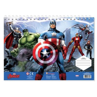 ΜΠΛΟΚ ΖΩΓΡΑΦΙΚΗΣ 23Χ33 40 Φ. ΑΥΤΟΚ.+ ΣΤΕΝΣΙΛ CAPTAIN AMERICA (506250)