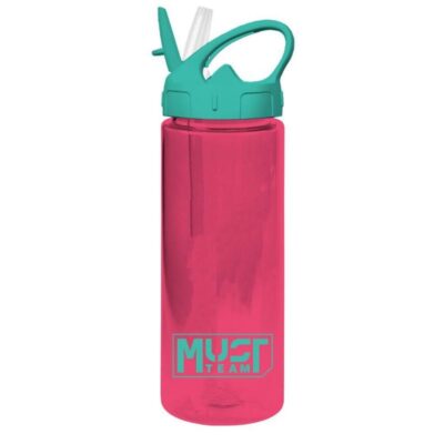 ΠΑΓΟΥΡΙ MUST TEAM ΠΛΑΣΤΙΚΟ 500ml ΜΕ ΚΑΛΑΜΑΚΙ 6.5 X 21.5cm ΡΟΖ (586435)