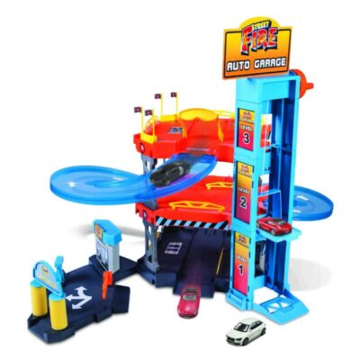 BBURAGO 1:43 STREETFIRE - AUTO GARAGE (WITH 2 CARS)
