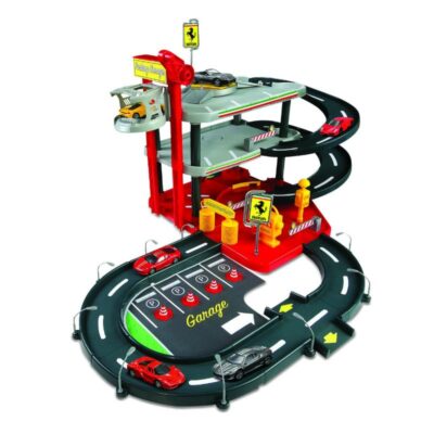 BBURAGO 1:43 - FERRARI PARKING GARAGE (WITH 2 CARS)