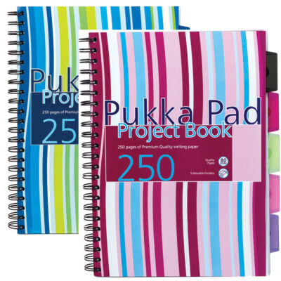 ΤΕΤΡΑΔΙΟ PUKKA ΔΙΠΛΟ ΣΠΙΡΑΛ A4 5Θ. STRIPES 250ΣΕΛ. 80 GSM