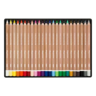 ΞΥΛΟΜΠΟΓΙΕΣ CRETACOLOR MEGACOLOR, ΜΥΤΗ 6,4ΜΜ, 24 ΧΡΩΜΑΤΩΝ ΣΕ ΜΕΤΑΛΛΙΚΟ ΚΟΥΤΙ