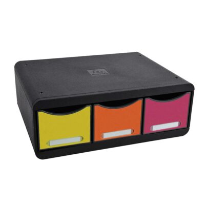 ΣΥΡΤΑΡΙΕΡΑ ΓΡΑΦΕΙΟΥ TOOL BOX ΜΑΧΙ 3 ΘΕΣΕΩΝ BLACK-HARLEQUIN EXACOMPTA