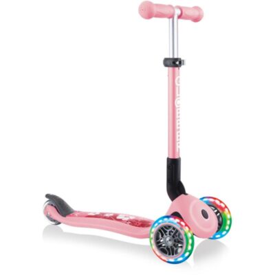ΠΑΤΙΝΙ GLOBBER FOLDABLE FANTASY LIGHTS FLOWERS PASTEL PINK (433-210)