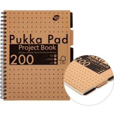ΤΕΤΡΑΔΙΟ ΔΙΠΛΟ ΣΠΙΡΑΛ A4 PROJECT BOOK ΜΕ ΤΡΥΠΕΣ 5Θ. 200ΣΕΛ. 80 GSM ΜΕ ΚΡΑΦΤ ΕΞΩΦ
