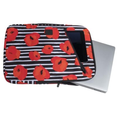 ΘΗΚΗ 2 ΘΕΣΕΩΝ ΜΕ ΦΕΡΜΟΥΑΡ ΓΙΑ LAPTOP 15-16'' (ΜΕΓ. 41X31X2.5 CM), ΣΧΕΔΙΟ POPPY *
